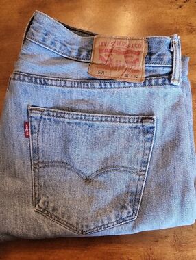 Levi's Light Blue Men's Straight Jeans - 501 Style